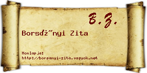 Borsányi Zita névjegykártya